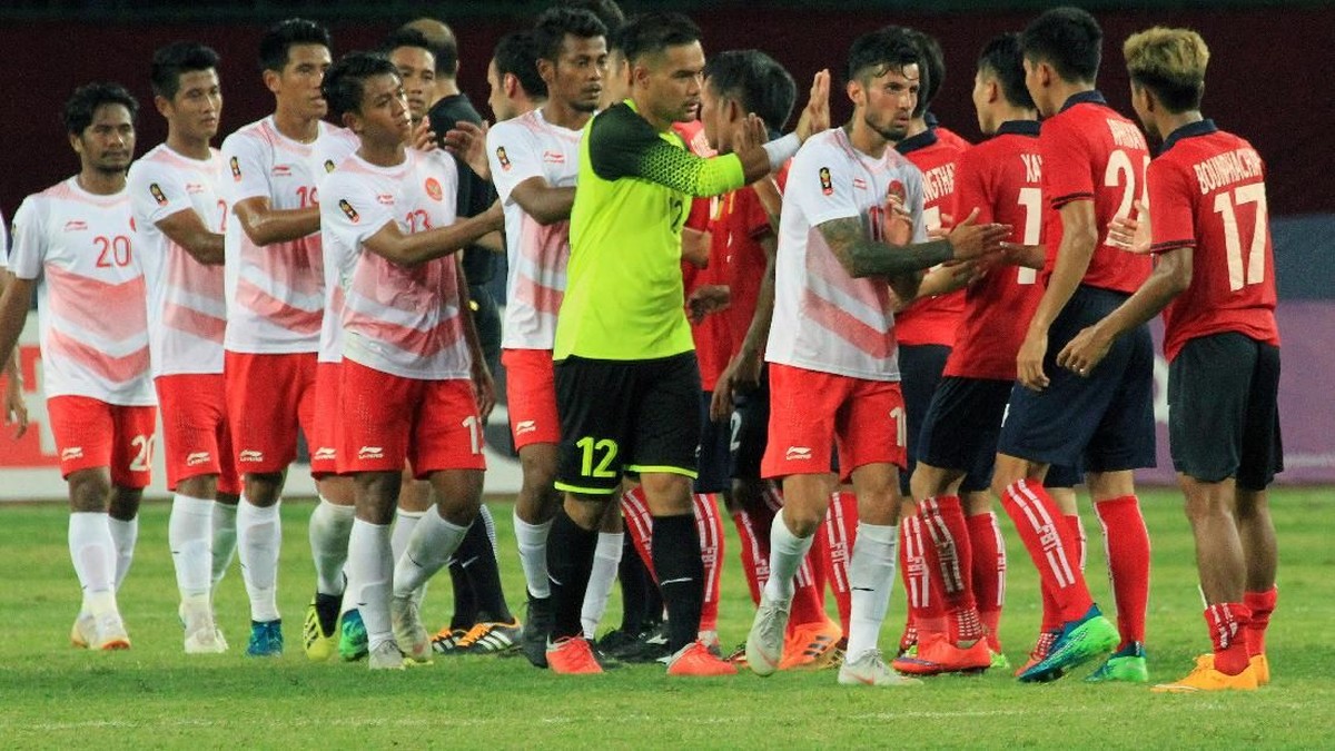 Laos selepas takluk dari Indonedisa di ajang Asian Games 2018. (Foto: INASGOC/Hery Sudewo/Sup/18)