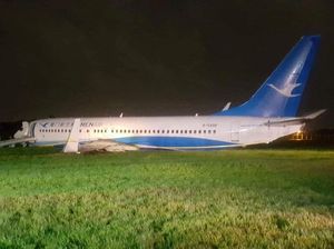 Mendarat Saat Hujan Deras, Pesawat China Tergelincir di Manila Mendarat Saat Hujan Deras, Pesawat China Tergelincir di Manila