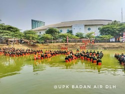 UPK Badan Air Upacara HUT Ke-73 RI di Waduk hingga Kali