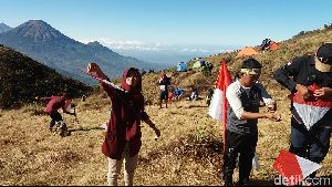Foto: Aksi 1.000 Layang-layang Merah Putih di Gunung Prau