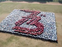 Formasi 3 Dimensi Mahasiswa Baru IPB Pecahkan Rekor Dunia