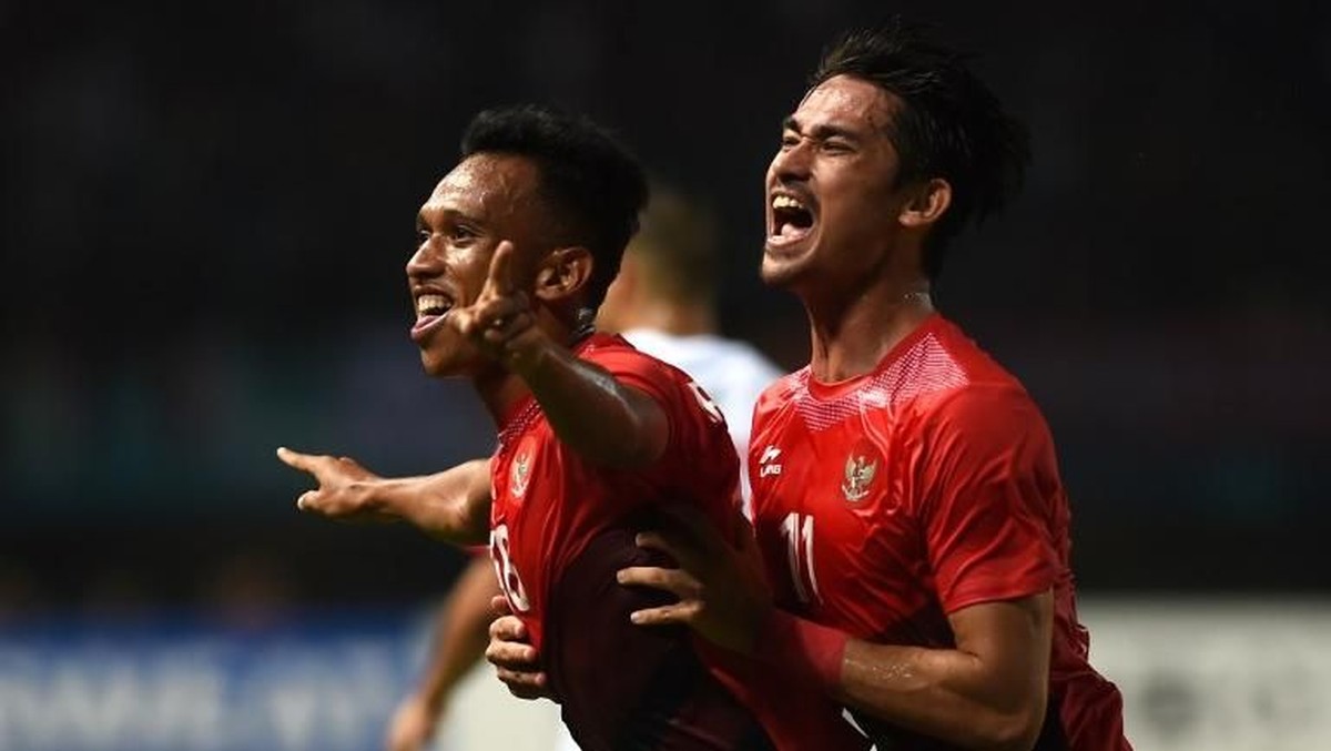 Timnas U-23 akan berlaga melawan Uni Emirat Arab di babak 16 besar Asian Games 2018 pada sore ini. (Foto: Arief Bagus/AFP)