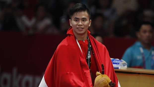 Edgar Xavier sukses mempersembahkan medali pertama untuk Indonesia dengan merih perak.