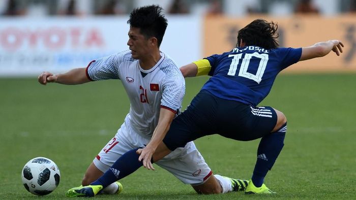Vietnam mengalahkan Jepang 1-0 di Asian Games 2018 (Foto: ANTARA FOTO/INASGOC/Arif Nugroho) Vietnam mengalahkan Jepang 1-0 di Asian Games 2018 (Foto: ANTARA FOTO/INASGOC/Arif Nugroho)
