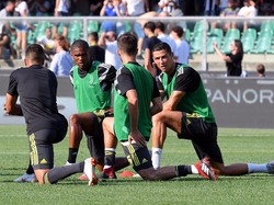 Laga dengan Chievo menjadi pertandingan kompetitif pertama Ronaldo bersama Bianconeri. Dia sebelumnya sudah tampil dalam pertandingan ujicoba dengan tim junior Juventus (REUTERS/Alberto Lingria)