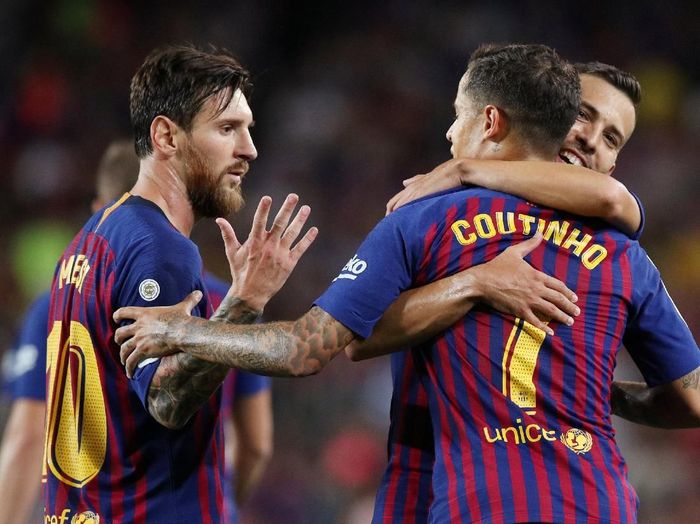 Barcelona menang besar di pekan pertama Liga Spanyol (REUTERS/Albert Gea) Barcelona menang besar di pekan pertama Liga Spanyol (REUTERS/Albert Gea)