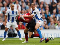 MU mendominasi jalannya pertandingan dengan catatan 66,7 persen penguasaan bola. Tapi, gaga menembus pertahanan Brighton. (Foto: David Klein/Reuters)