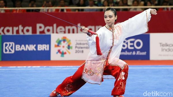 Raih Emas Cabang Wushu, Begini Aksi Lindswell Kwok