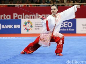 Raih Emas Cabang Wushu, Begini Aksi Lindswell Kwok Raih Emas Cabang Wushu, Begini Aksi Lindswell Kwok