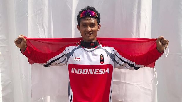 Kemenangan Khoiful Mukhib membuat Indonesia meraih dua emas dari nomor downhill.