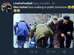 Yang pasti, fans MU pasti bakal malu memulai pekan ini. (Foto: Twitter @cy_mureithi)