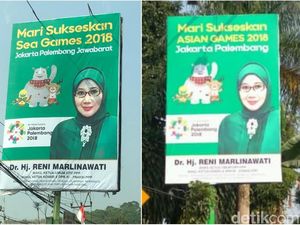 Baliho Salah Tulis Asian Games Jadi Sea Games Sudah Diganti Baliho Salah Tulis Asian Games Jadi Sea Games Sudah Diganti