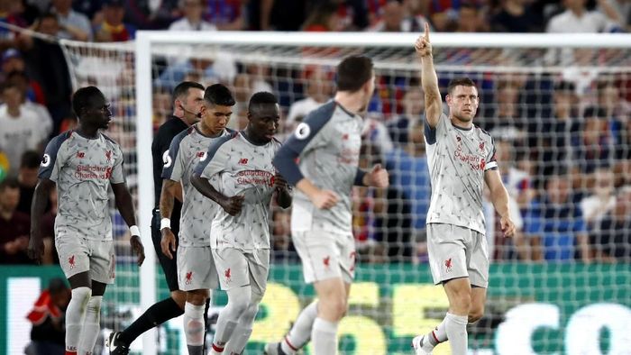 James Milner mencetak gol saat membantu Liverpool menang 2-0. (Foto: Julian Finney/Getty Images) James Milner mencetak gol saat membantu Liverpool menang 2-0. (Foto: Julian Finney/Getty Images)