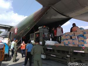 Lanud Abd Saleh Kembali Kirim Bantuan Korban Gempa Lombok