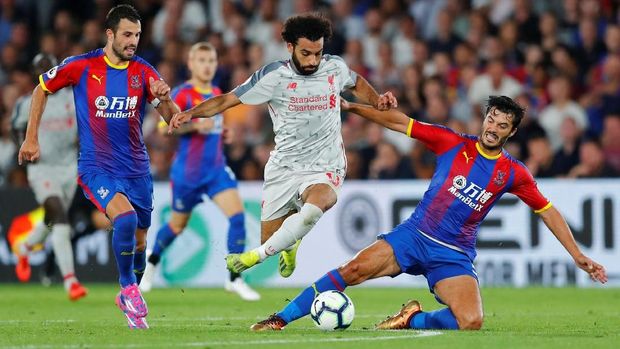 Mohamed Salah menjadi aktor gol pertama Liverpool ke gawang Crystal Palace.