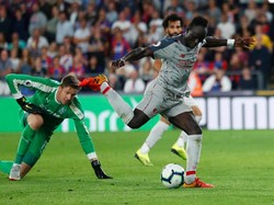 Gol kedua Liverpool yang dicetak Sadio Mane juga berawal dari umpan Mohamed Salah dalam sebuah serangan balik. Ini adalah gol ketiga Mane musim ini. (Eddie Keogh/REUTERS)