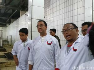 Kunjungi RPH Dharma Jaya, Anies Pelajari Organ Sapi Layak Konsumsi