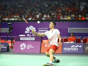 Menang Dua Gim Langsung, Jonatan Christie ke Semifinal Asian Games 2018