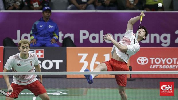 Marcus Fernaldi Gideon/Kevin Sanjaya Sukamuljo menjadi andalan Indonesia di ganda putra.