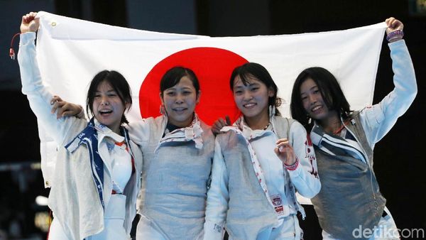 Jepang Raih Emas Anggar Beregu Putri Asian Games