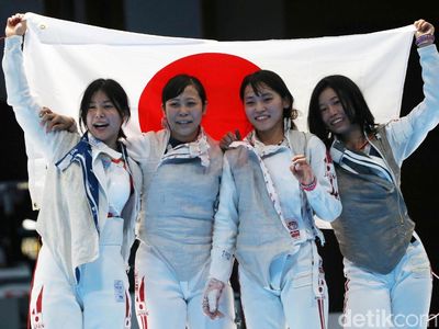 Jepang Raih Emas Anggar Beregu Putri Asian Games