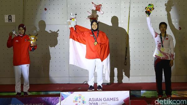Raih Emas, Ini Gaya Hijab Aries Spiderwoman di Final Asian Games