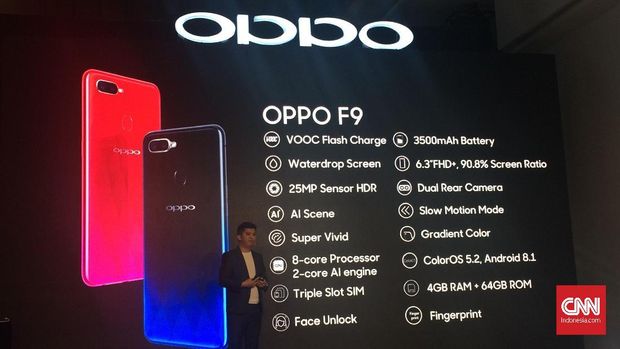 Oppo F9 dengan Kelir Khas Matahari Terbit Hingga Langit Malam