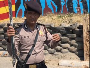 Sosok Pak Eko, Polisi yang Jago Lempar Cangkul hingga Sendok