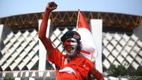 Suporter Timnas Indonesia Mulai Merahkan Stadion Wibawa Mukti
