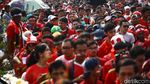 Suporter Timnas Indonesia Mulai Merahkan Stadion Wibawa Mukti