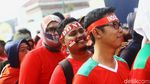 Suporter Timnas Indonesia Mulai Merahkan Stadion Wibawa Mukti