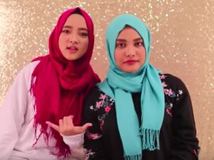 Aurel Hermansyah Tutorial Hijab Bareng Nissa Sabyan, Ini Hasilnya