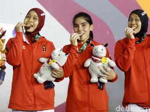 Tim Panjat Tebing Putri Tambah Emas