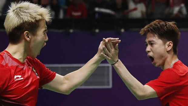 Kevin/Marcus lolos ke semifinal Jepang Terbuka 2018.