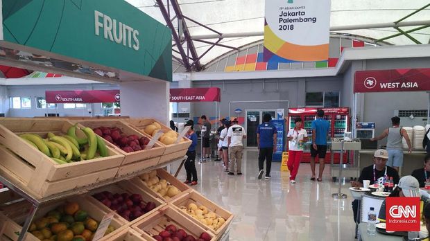 Ada 16 stan makanan yang disediakan di Kampung Atlet Palembang.