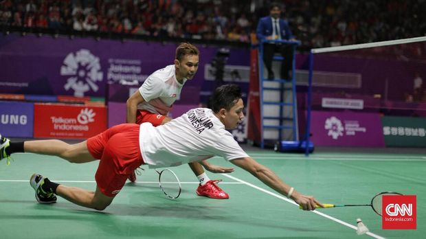 Fajar Alfian/Muhammad Rian Ardianto hampir mengalahkan Kevin Sanjaya Sukamuljo/Marcus Fernaldi Gideon di final ganda putra Asian Games 2018.