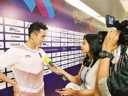 Jonatan Christie Juara Lalu Buka Baju, Reporter Asian Games Gagal Fokus
