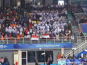 Adu Yel Suporter di Final Sepak Takraw Indonesia vs Malaysia