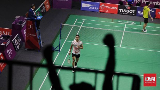 Jonatan Christie meraih emas pertama bagi Indonesia dari cabang bulutangkis.
