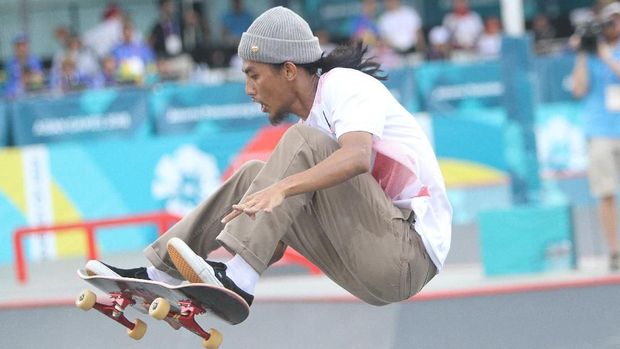 Pevi Permana diharapkan bisa meraih medali dari cabor skateboard.