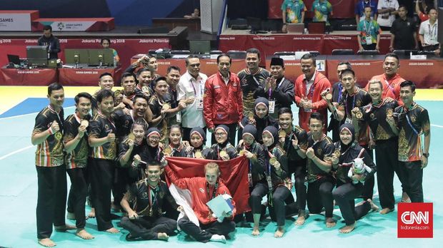 Indonesia mendulang 14 medali emas Asian Games 2018 dari cabor pencak silat. (