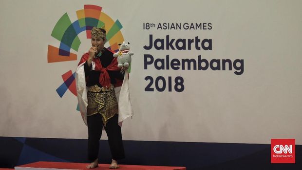 Sugianto merebut medali emas nomor seni putra di Asian Games 2018.