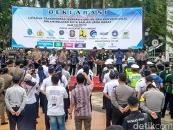 Driver Ojol dan Opang di Kota Banjar Pamer Kemesraan