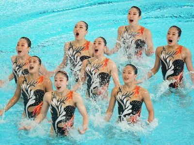 Foto: Cantiknya Para Atlet Renang Indah dengan Kostum Keren di Asian Games