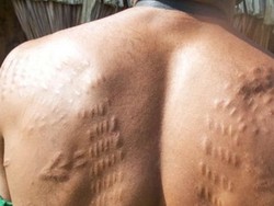 Sebagian Pria Papua Nugini Menyayat Kulit Agar Mirip Buaya