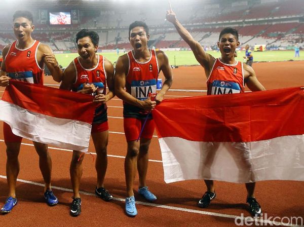 Zohri dkk Raih Perak dari Lari Estafet 4x100 M