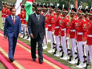 Sambutan Meriah untuk Presiden Namibia di Istana Bogor