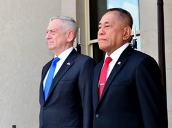 Dentuman Meriam 21 Kali saat Menhan AS Sambut Ryamizard di Pentagon