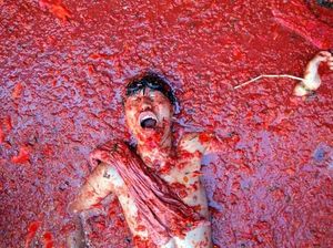 160 Ton Tomat Meriahkan Festival Tomatina 2018 di Spanyol 160 Ton Tomat Meriahkan Festival Tomatina 2018 di Spanyol