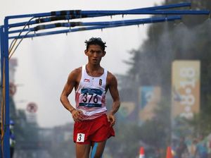 Jalan Cepat 50 Km Asian Games: Hendro Finis Kelima, Kram Hebat di Garis Akhir Jalan Cepat 50 Km Asian Games: Hendro Finis Kelima, Kram Hebat di Garis Akhir